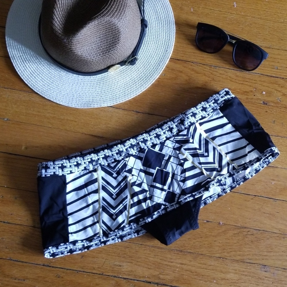 Black and white and gold Bikini Bottom
